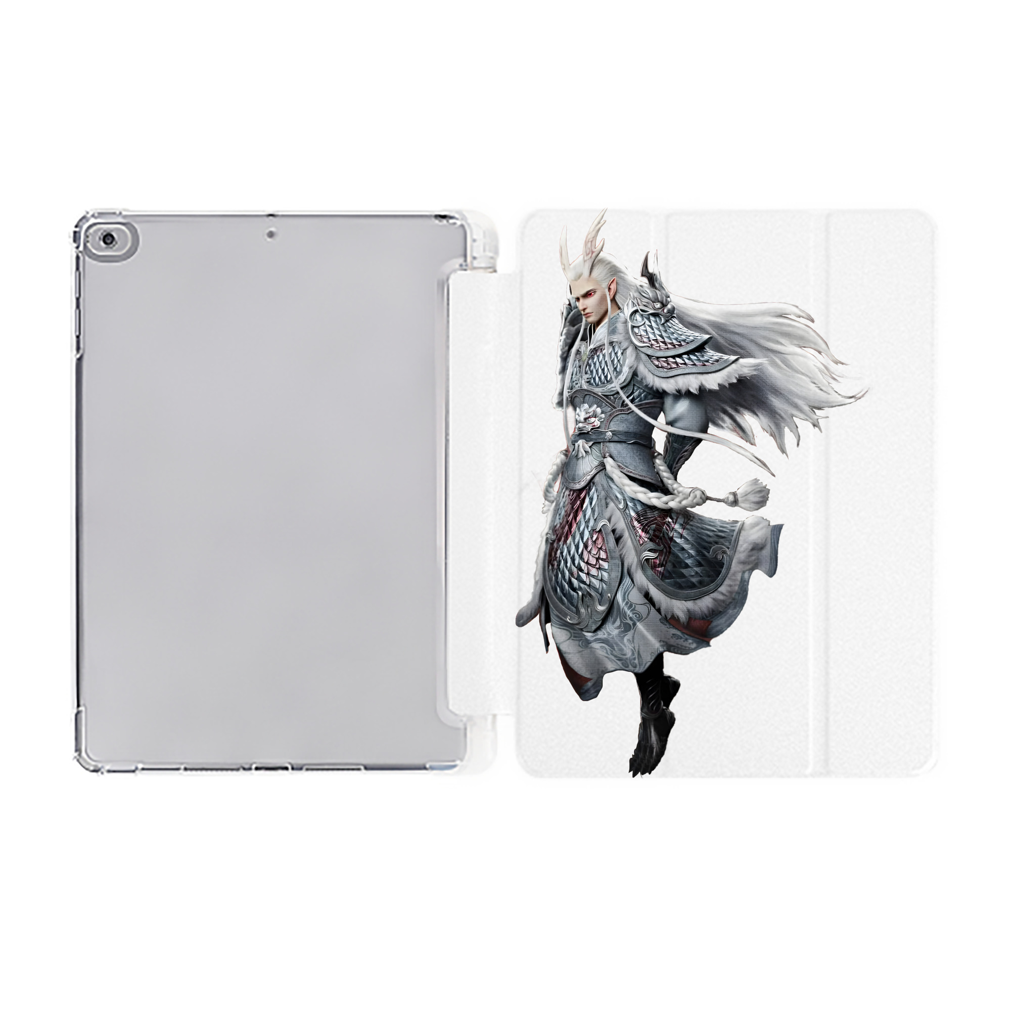 （画像用） Ne Zha 2 ナタ 魔童の大暴れ IPad ケース ペン収納付き 三つ折りスタンド PUレザー×シリコン 対応機種9.5/10.5/10.9インチ